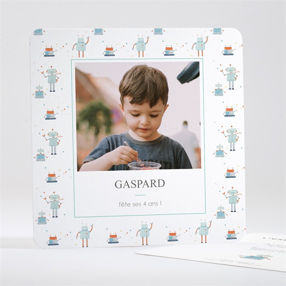 Invitation anniversaire Robots réf.N351477