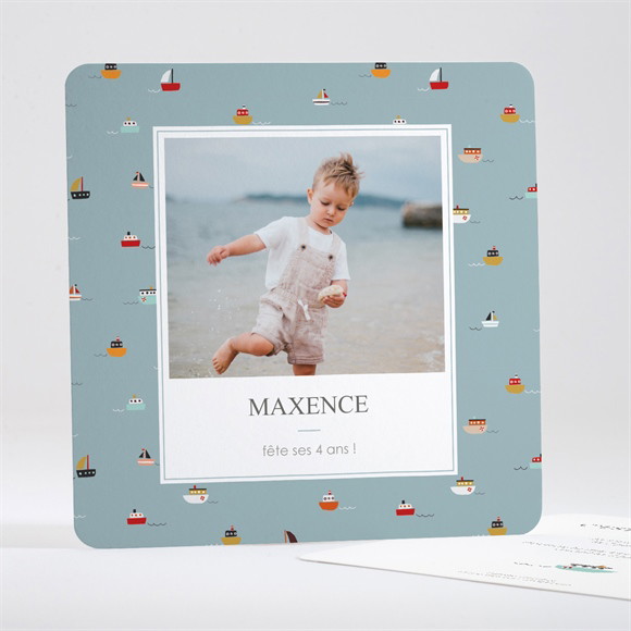Invitation anniversaire Les petits bateaux réf.N351479