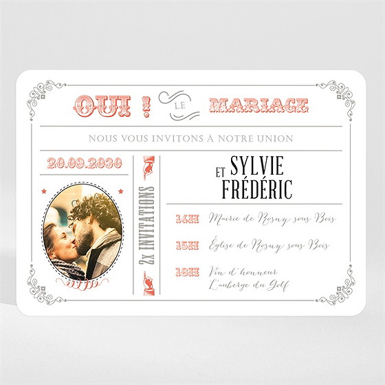 Faire-part mariage vintage & original magnet