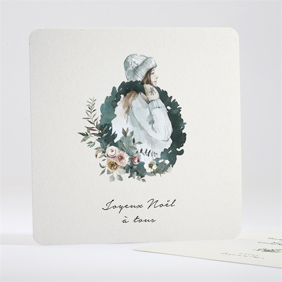 Carte de voeux Couronne d'hiver réf.N351509