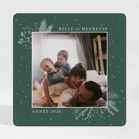 Carte de voeux Voeux jolie gravure magnet réf.N35033