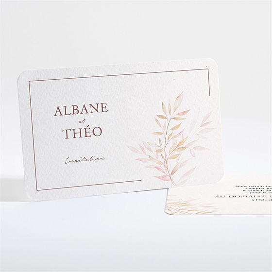 Carton d'invitation mariage poésie boheme