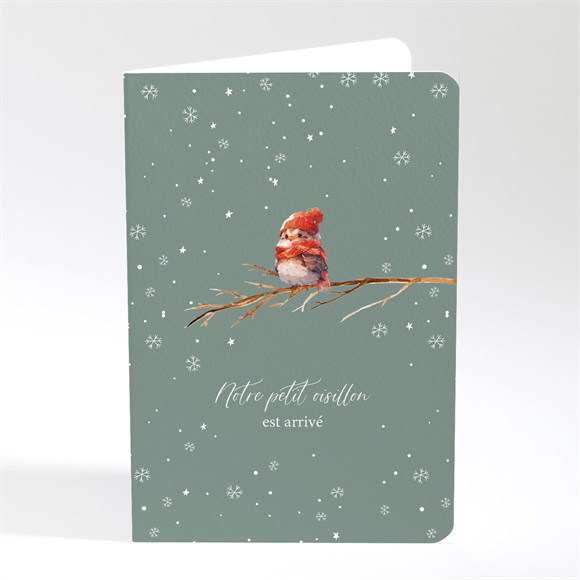 Faire-part naissance Flocons de neige réf.N401897