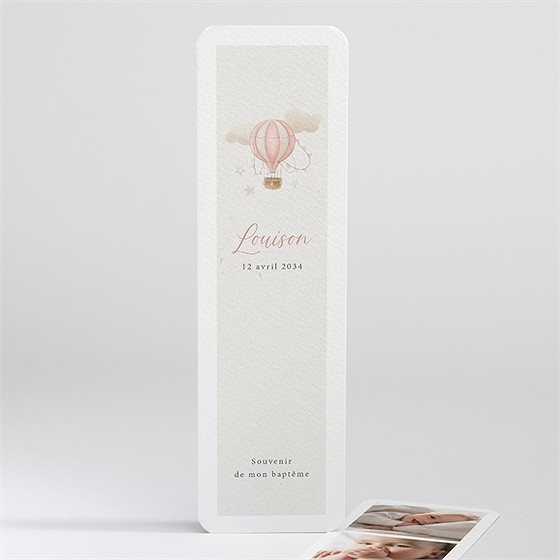 Signet baptême la montgolfière