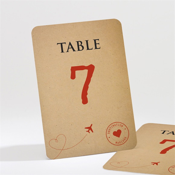 Numéro de table mariage Passeport Vintage réf.N211638