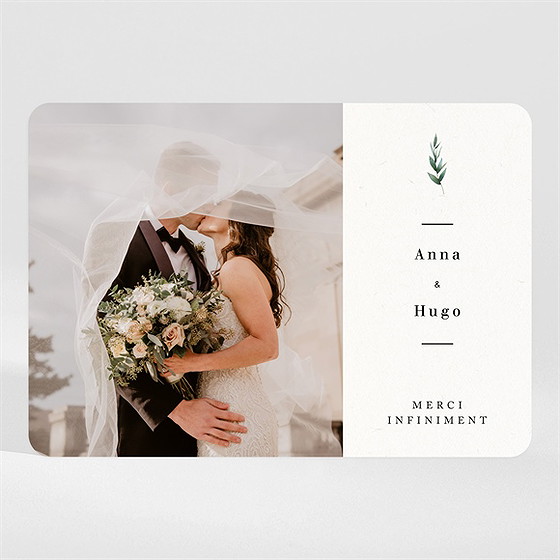 Remerciement mariage emeraude magnet