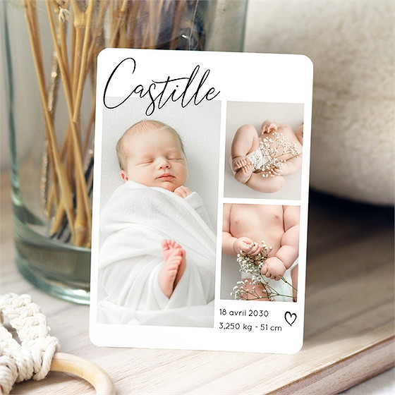 Faire-part naissance mon pele mele photo