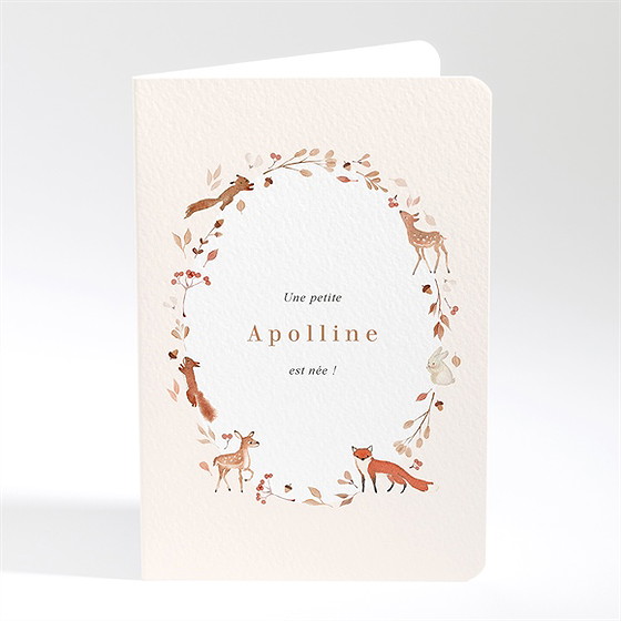 Faire-part naissance ronde de la forêt