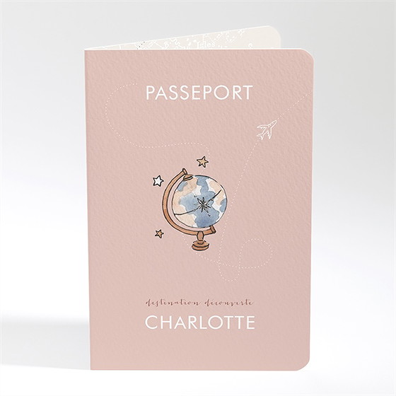 Faire-part naissance passeport fille