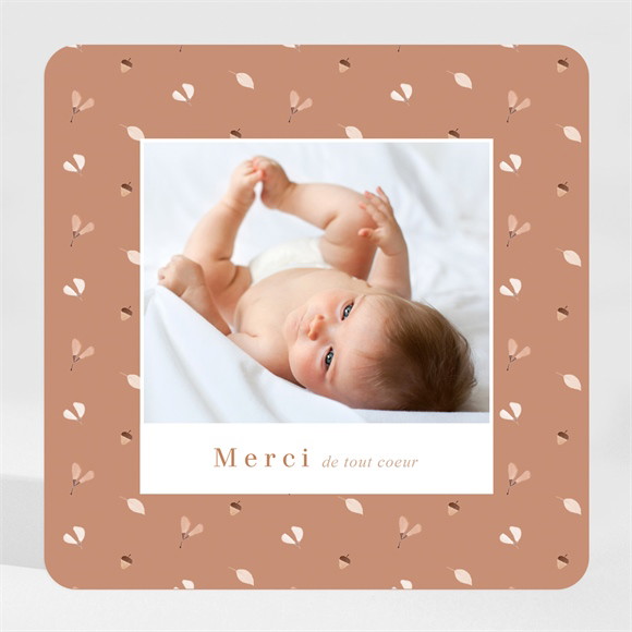 Remerciement naissance Automne terracotta réf.N3002148