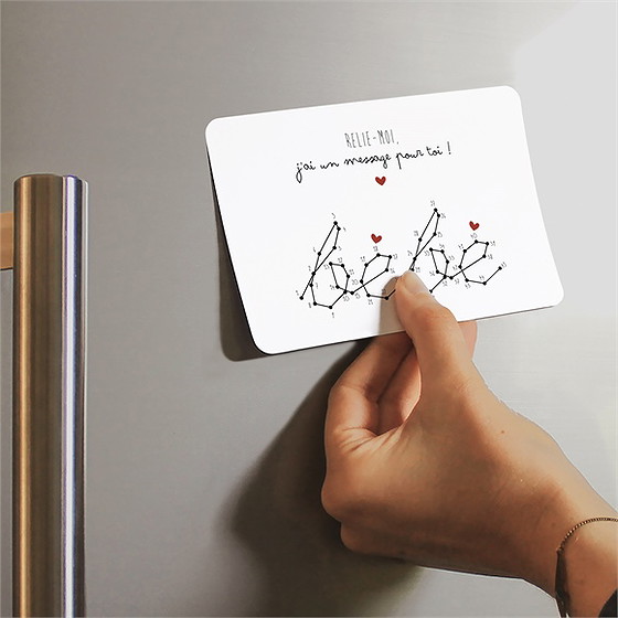 Carte annonce grossesse carte à relier magnet
