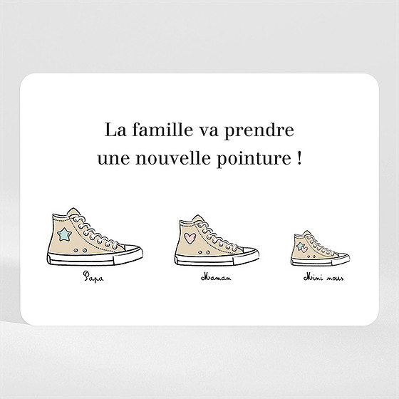 Carte annonce grossesse les p'tites chaussures magnet