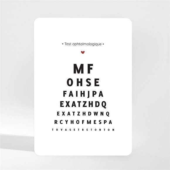 Carte annonce grossesse Test ophtalmologique magnet réf.N210246