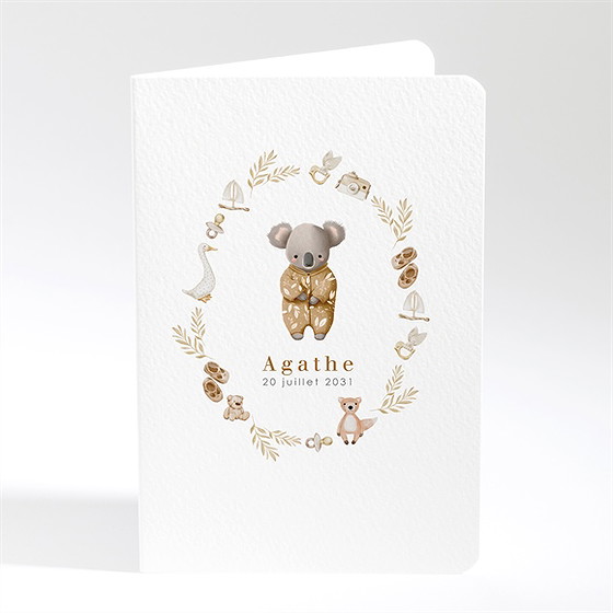 Faire-part naissance bébé koala plié