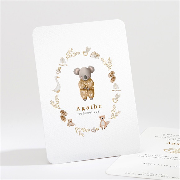 Faire-part naissance Bébé koala portrait réf.N211696