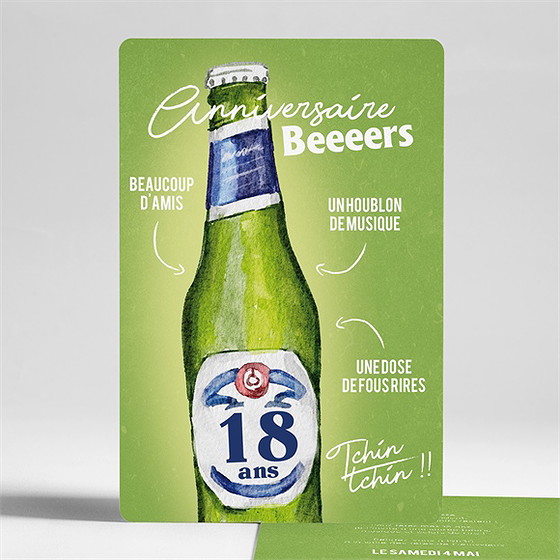 Invitation anniversaire apéro 18 ans