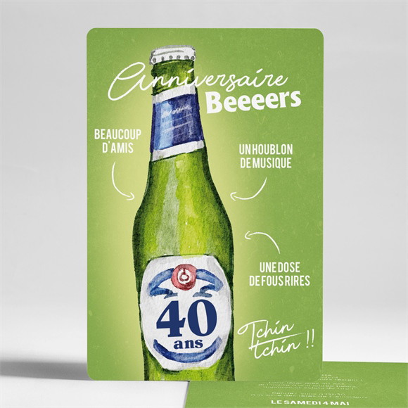 Invitation anniversaire Apéro 40 ans réf.N241311