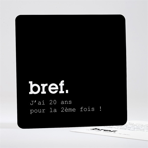 Invitation anniversaire Bref réf.N351607