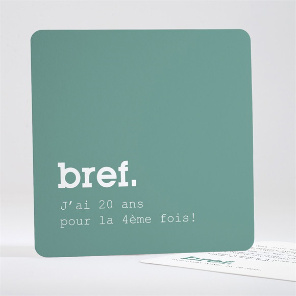 Invitation anniversaire Bref 80 ans réf.N351609