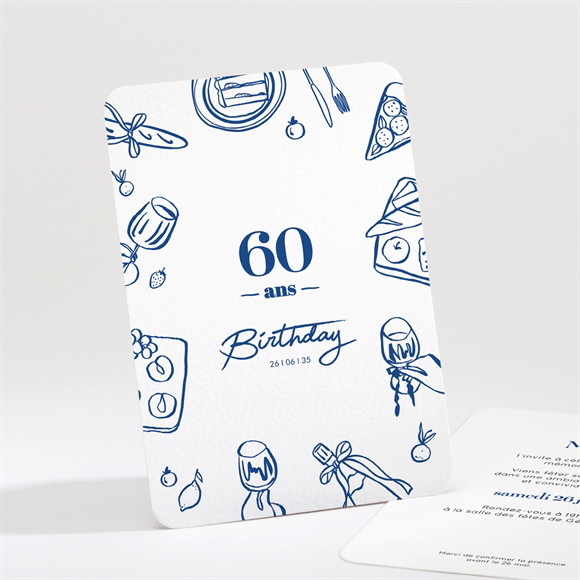 Invitation anniversaire Dolce Vita 60 ans réf.N211705