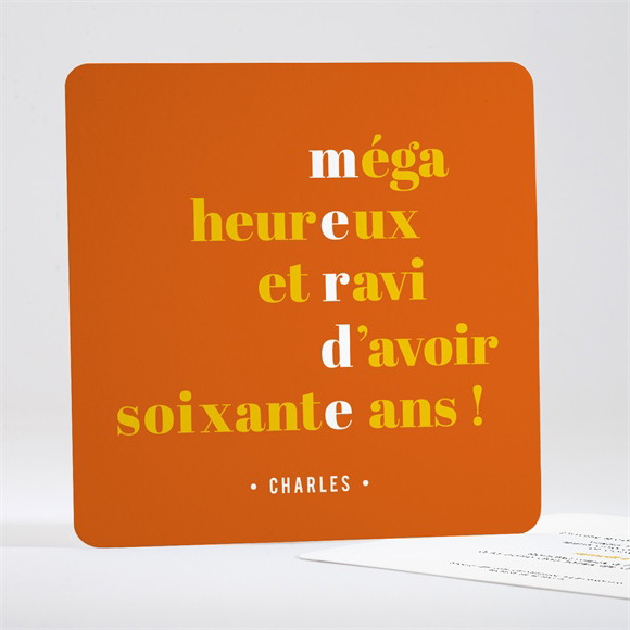 Invitation anniversaire 60 ans humour réf.N351618