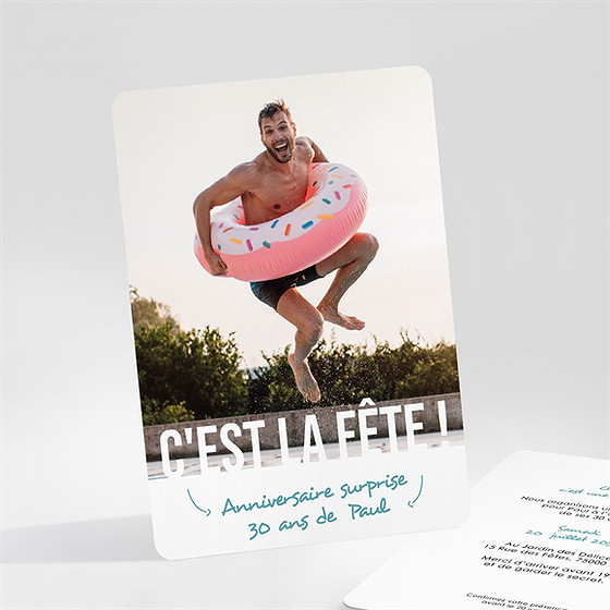 Invitation anniversaire 30 ans surprise