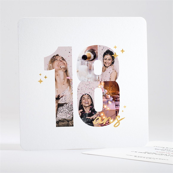 Invitation anniversaire Photo 18 ans réf.N351620