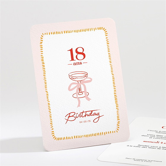 Invitation anniversaire champagne 18 ans