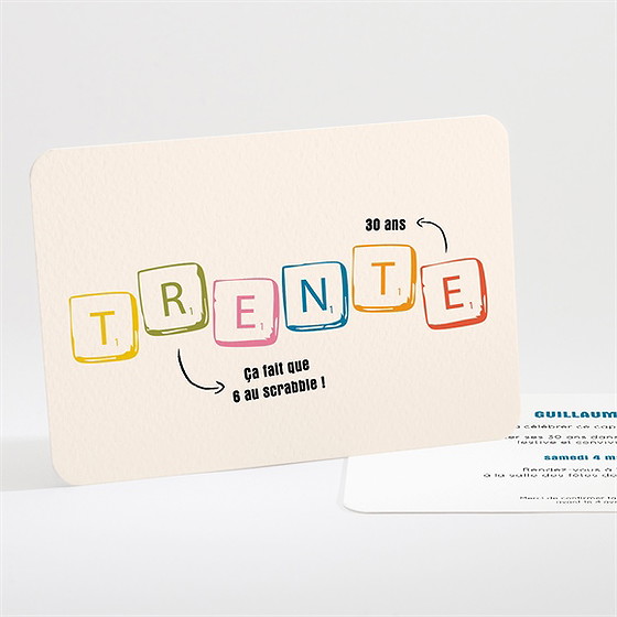 Invitation anniversaire jeux multicolore