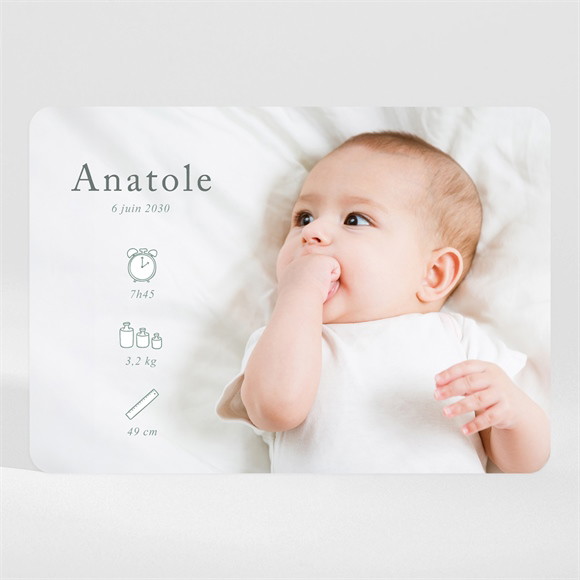 Faire-part naissance Adorables pictos magnet réf.N110340