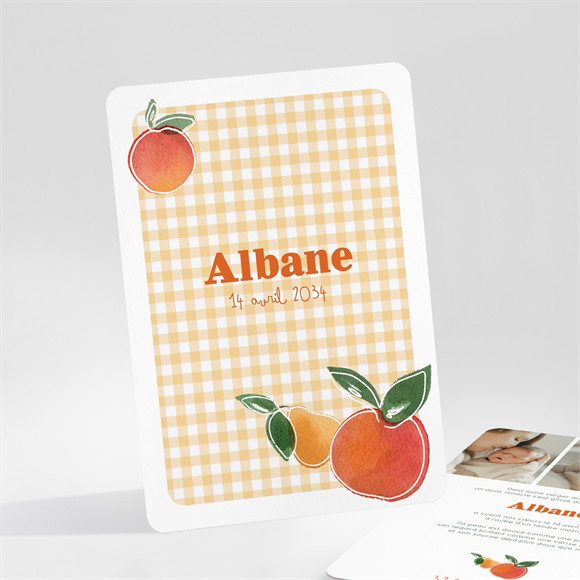 Faire-part naissance Vichy fruité réf.N251161