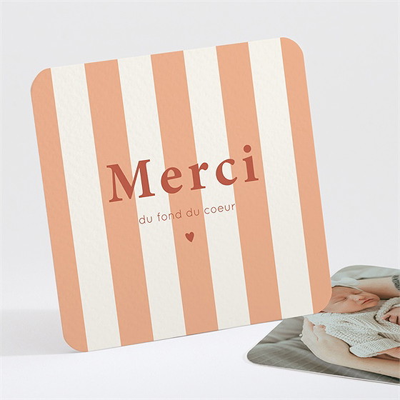 Remerciement naissance rayures estivales