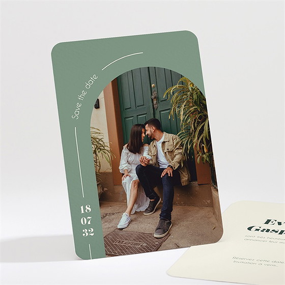 Save the Date mariage tons vert sauge