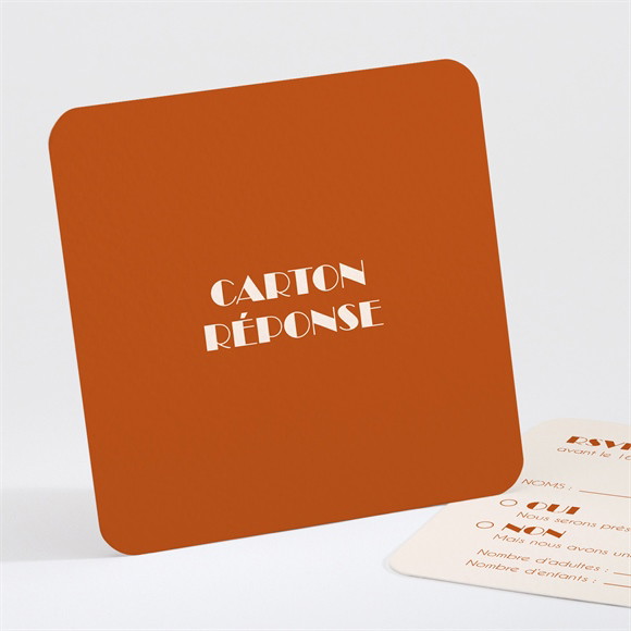 Carton réponse mariage Terracotta estival réf.N301666