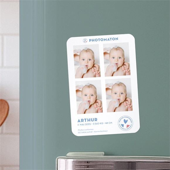 Faire-part naissance Photos d'identité réf.N210267