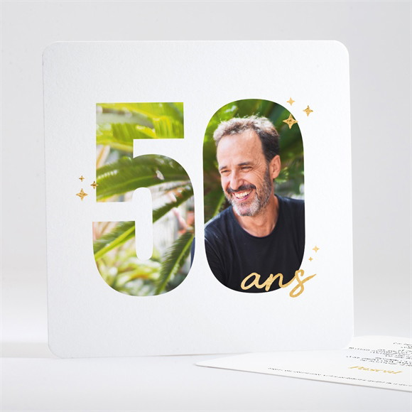 Invitation anniversaire Photo 50 ans réf.N351669