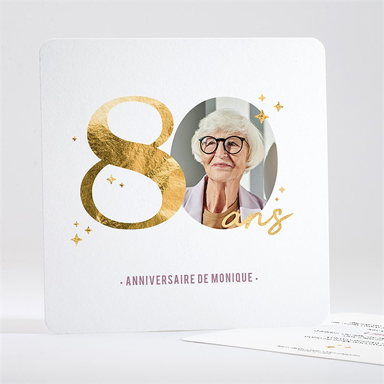 Invitation anniversaire paillette 80 ans