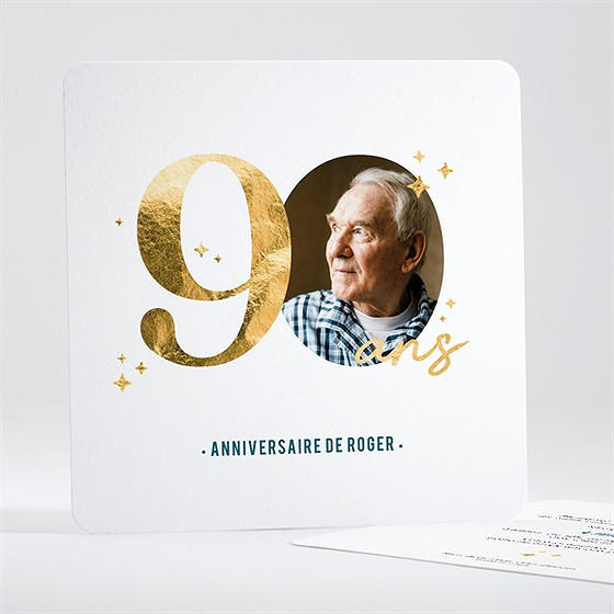 Invitation anniversaire paillette 90 ans