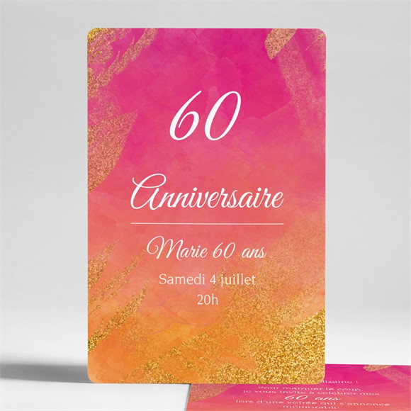 Invitation anniversaire En l'honneur de mes 60 ans réf.N241340