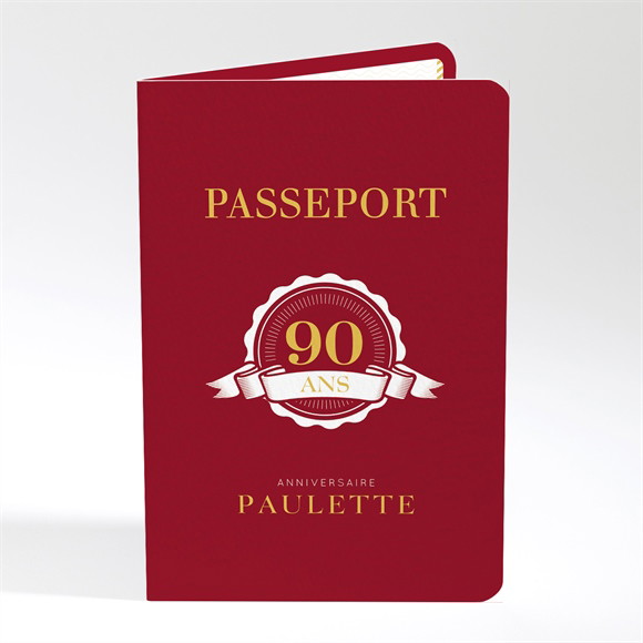 Invitation anniversaire Passeport 90 ans réf.N401939
