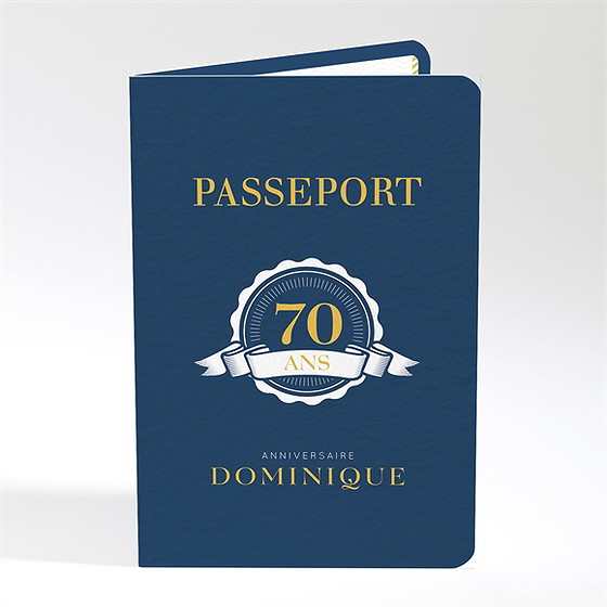 Invitation anniversaire passeport 70 ans