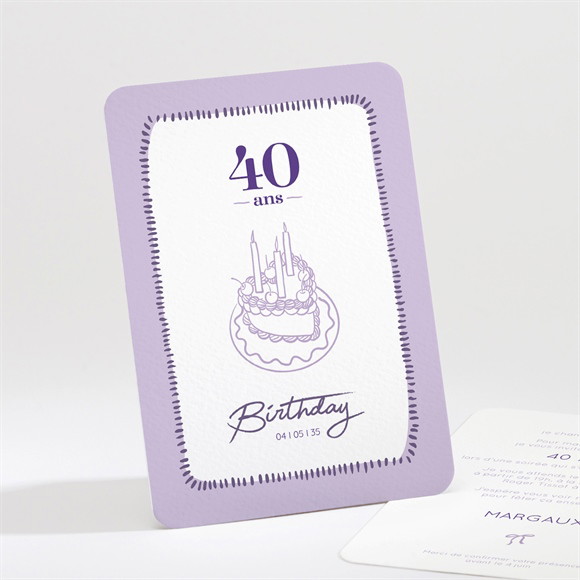 Invitation anniversaire Dolce vita gâteau réf.N211744