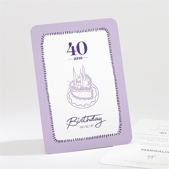 Invitation anniversaire dolce vita gâteau