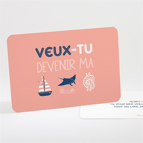 Carte demande parrain marraine rébus marraine