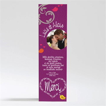 Remerciement mariage