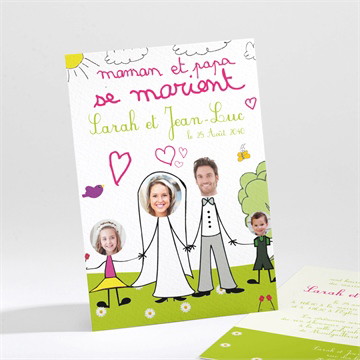 Faire-part mariage papa et maman se marient!