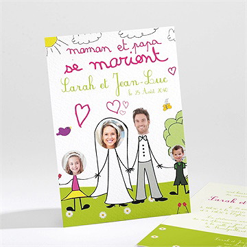 Faire-part mariage papa et maman se marient!