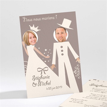 Faire-part mariage montage photo humouristique
