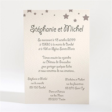 Faire-part mariage montage photo humouristique - Dos du faire-part