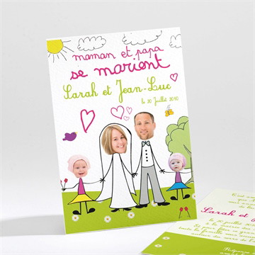Faire-part mariage les enfants font l'annonce !